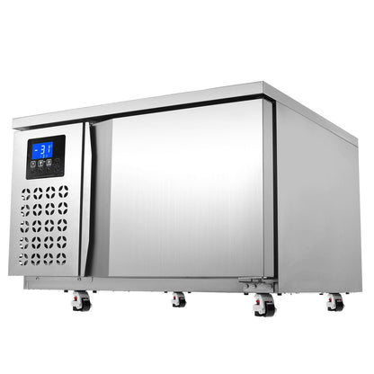 Commercial Blast Freezer, 80 L / 2.8 Cu.ft Blast Chiller with 3 Trays,
