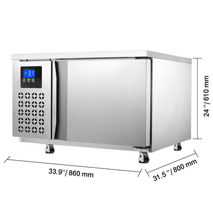Commercial Blast Freezer, 80 L / 2.8 Cu.ft Blast Chiller with 3 Trays,